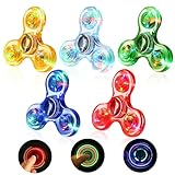 SCIONE Fidget Spinner 5er Set, Weihnachten Partygeschenke Leuchtende Fidget Toys...