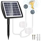 GuKKK Solar Sauerstoffpumpe, 2W Solar Teichbelüfter mit 2200mAh Akku, Solar...