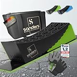 SANDERS Auffahrkeile - [2er Set] robuste Auffahrkeile für Wohnmobil, Wohnwagen...