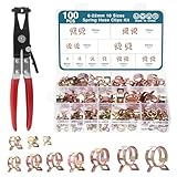SEAMALL 100 PCS Schlauchschellen mit Schlauchklemmzange 10 Größe...