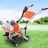 Samnuerly Benzin-Motorhacke Grubber Rotovator, 68 cc Benzin-Motorhacke, 40 cm...