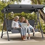 Kidsgigglz Gartenschaukel Hollywoodschaukel 3-Sitzer mit Verstellbarem...