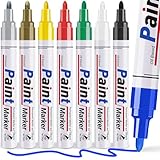 Permanent Marker lackstift glasmalstifte wasserfeste stifte:8 bunt wasserfester...