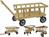 COIL Leiterwagen, Handwagen, Spielzeug-Kinderwagen, Handgefertigt aus Holz,...