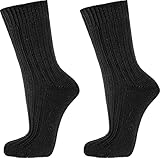 WOWERAT 100%-Baumwolle Socken, schwere Qualität für Teenager, Damen und...