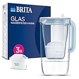 BRITA Glaswasserfilter, Premium-Kanne, hellblau (2,5 l), inkl. 3 x MAXTRA PRO...