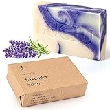 lubiu Lavendelseife Stück 100g - Bio Seife Lavendel Handgemachte - Duschseife...