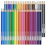 WISYOK Buntstift 48er set, Buntstifte Set mit 48 Farben, Sechseckige Farbstifte,...