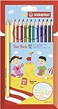 Dreikant-Buntstift - STABILO Trio dick - 12er Pack - mit 12 verschiedenen Farben