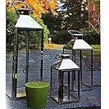 Mojawo Traumhaftes 3er Set Luxus XXL Gartenlaterne Edelstahl Windlicht Laternen...