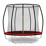 Baunsal® Trampolin Outdoor Ø 183 cm (FGIS) rot-schwarz als Komplettset...