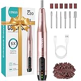 COSLUS Kabellos Tragbar Nagelfräser, 11 in 1 Profi Maniküre und Pediküreset,...