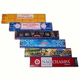 Satya Räucherstäbchen 6er Set Nag Champa Aastha Goloka Natural Räucherware...