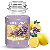 Yankee Candle Duftkerze im großen Jar, Lemon Lavender, Brenndauer bis zu 150...