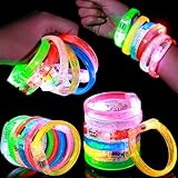 Mikulala12 Stück Leuchtarmband Kinder Blinkende Armbänder in der Dunkelheit...