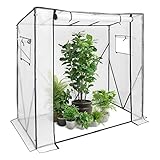 WOLTU Foliengewächshaus Gewächshaus 200x77x146/169cm 130 g/m2, PE...