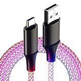 Sikai 1M USB C Kabel Led,RGB USB A auf Typ C Ladekabel,Usb C Ladekabel Led 66W...