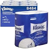 Kleenex Premium Toilettenpapier Rolle 8484, 4-lagiges Toilettenpapier, WC-Papier...