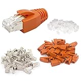 VCE RJ45 Stecker CAT7 CAT6A, 10X Netzwerkstecker POE, Lan Stecker für...