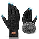 HIYATO Handschuhe herren, Verdickte Touchscreen Winterhandschuhe, Warme...