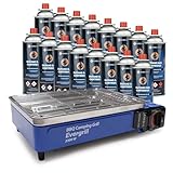Eurocatch Butangas Camping Grill Evergrill - Inkl. 16 Gasdosen - Gasgrill -...