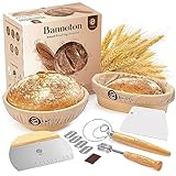 Banneton Brotgärkorb-Set – ein komplettes Set beinhaltet 25,4 cm runder...