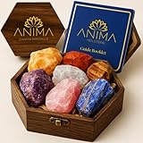Anima Premium 7 Chakra Heilsteine Set für Energieausgleich – Große Rohsteine...