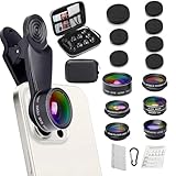 7 in 1 Universelles Handy Objektiv Kit, Einschließlich 198° fisheye Lens 15X...