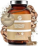 QIDOSHA® Shiitake 15:1 Extrakt Kapseln, 120 Stk, 1000 mg Shiitake Dual-Extrakt je Tagesportion, 30% Polysaccharide, Premium Shiitake Pilze Kapseln hochdosiert, vegan, laborgeprueft
