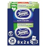 Tempo Feuchte Toilettentücher ''Sanft & Sensitiv'' - Megapack - 16 Packungen...