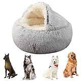 Kongming Hundebett Grosse Hunde Waschbar Rund 65×65cm Halbgeschlossenes...