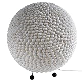 Tischleuchte Kugellampe Tischlampe Muschel weiß Wohnzimmerleuchte...