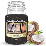 Yankee Candle Duftkerze im Glas (groß) – Black Coconut – Kerze mit langer...