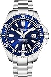 Stuhrling Original Herren Taucheruhr 42mm Edelstahl Blaues Zifferblatt,...