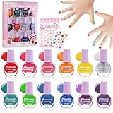 Nagellack Kinder Set 12 Farben Ungiftig Abziehbar Kindernagellack...