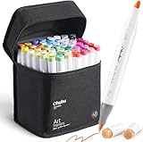 Ohuhu Marker Stifte Set, Pinsel Marker Stift mit 48 Farben Doppelseitige...