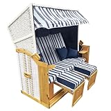 intergrill Strandschönheiten Strandkorb Marita Ostsee XXL | 2,5-Sitzer Blau |...