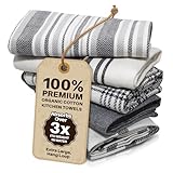 LinenWeave Packung mit 5 geschirrtücher – 100% geschirrtücher Baumwolle, 45...