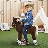labebe Pferd zum reiten für Kinder, spielpferd zum reiten Plüsch, Pferd mit...