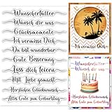 GLOBLELAND Segensstempel Mit Deutschen Sprüchen Transparente Stempel Für DIY...