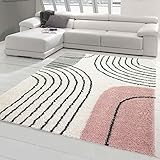 Teppich-Traum Wohnzimmer Designerteppich mit runden Formen | pflegeleicht | in...