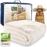 Engelshof Alpaka Sommerdecke leicht 220x240 cm Bettdecke gegen Schwitzen...