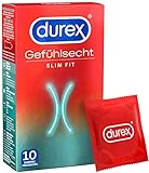 Durex Gefühlsecht Slim Fit Kondome – Hauchzarte Kondome mit schmaler Passform...