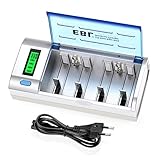 EBL LCD Akku Ladegerät,Universal Battery Charger,Schnell Batterie Ladegerät...