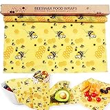Bugucat Bio Wachspapier 33x100CM DIY,Bienenwachs Wraps, Wiederverwendbare...