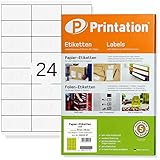Printation Universal Etiketten 70 x 35 mm - 2400 Adressetiketten selbstklebend...
