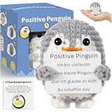 Mini Positive Penguin Geschenk, Lustiger Pocket Hug Pinguine Süßes Gestricktes...