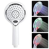 3 Farbe LED Handheld Dusche Spray Kopf mit Digitale Temperaturanzeige, Wasser...