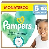 Pampers Harmonie Windeln Größe 5, 152 Windeln, 11kg-16kg, sanfter Hautschutz...