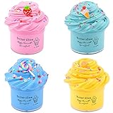 Bretohay Butter Slime Set - 4 Pack Fluffy Butter Slime, DIY Slime Kit for Kids...